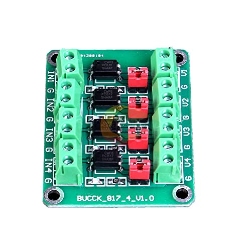 PC817 4 ערוץ Optocoupler בידוד בידוד מתח מתאם מתאם מתאם מודול 3.6-30V מנהל התקן פוטו-אלקטרוני מבודד