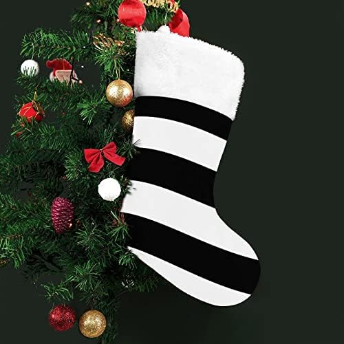 דגל גאווה לבן שחור גרבי חג המולד גרב עץ חג המולד קישוטי סנטה קישוטי תלייה לחופשת אח 16.5