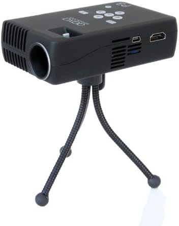 AAXA KP400-01 P3 PICO Pocket מקרן עם 50 Lumens LED, נגן מדיה, HDMI וסוללה נטענת, שחור