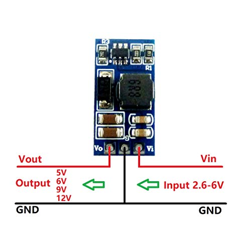 Eletechsup 7W מיני 2.6-6V עד 12V DC DC Boost Boost Step-Up Boar