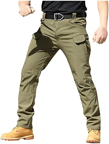 מכנסי צ'ינו של ymosrh לגברים מכנסי שירות מיוחד של העיר מאוורר צבאי IX7 מכנסיים קלים משקל קלים מכנסיים