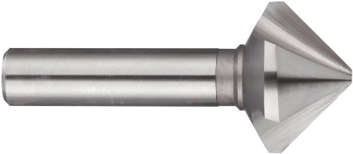 Magafor 436 סדרת Cobalt Steel Dountersink Sind, גימור לא מצופה, 3 חלילים, 90 מעלות, שוק עגול, 0.63 אינץ