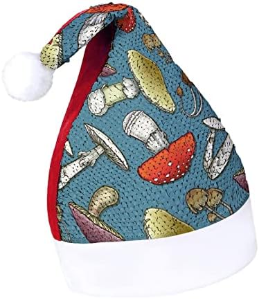חמוד פטריות פטרייה מצחיק חג המולד כובע נצנצים סנטה קלאוס כובעי גברים נשים חג המולד מסיבת חג קישוטים