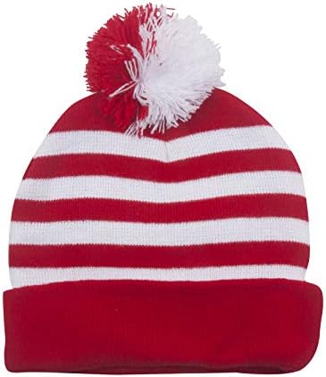 בגדי ראש עליונים מפוספסים כפפה ארוכה עם כובע לבן אדום