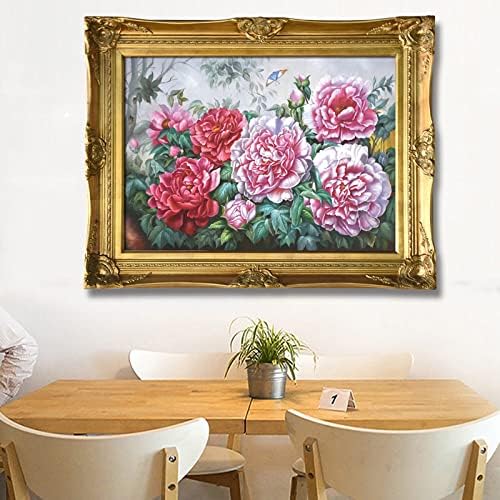 ZZCPT ציור שמן צבוע ביד תקציר על בד צבוע ביד שמן פרחים שמן שמן קיר עיצוב אמנות למסדרון לסלון חדר
