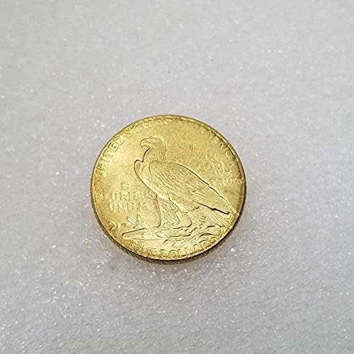 מטבעות מעודנים מטבע זהב אמריקאי 1915-P $ 5 $ זהב הודי חצי מטבע מטבע זיכרון מטבע כסף מטבע דולר