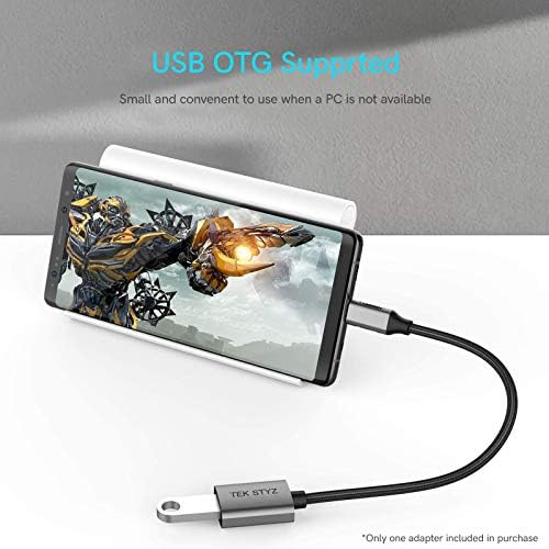 מתאם Tek Styz USB-C USB 3.0 תואם לממיר הנשי של Google Pixel 6 Pro OTG Type-C/PD USB 3.0.