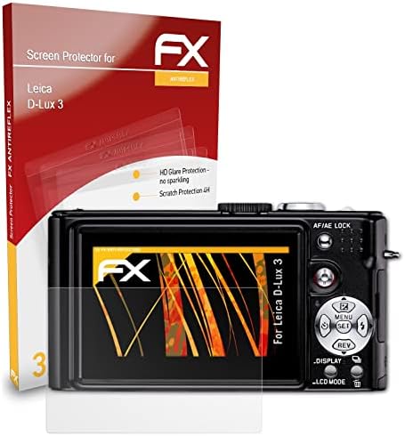מגן מסך אטפולקס התואם לסרט הגנת המסך של Leica D-Lux 3, סרט מגן FX אנטי-רפלקטיבי וסופג זעזועים