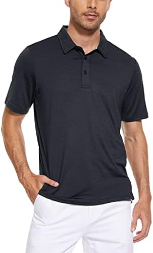 Magcomsen Short Shoce Shole Polo חולצות גולף לחות 3 כפתורים מפתחים חולצות טריקו אתלטיות חולצות צווארון