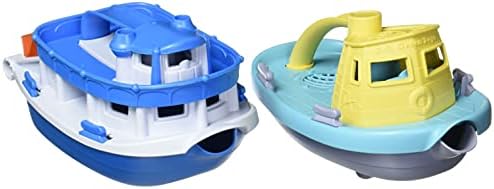סירת ההנעה של צעצועים ירוקים ושילוב סירות משיכה