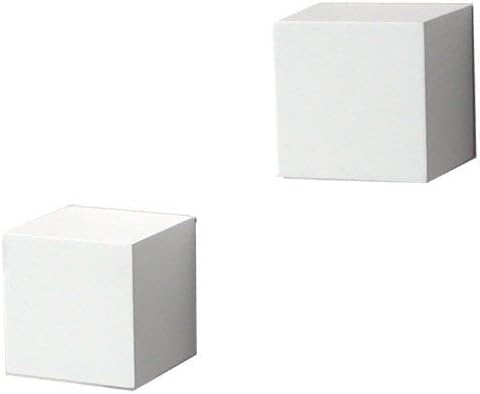 Knape & Vogt מדף קוביות קיר דקורטיביות, זוג, 5 אינץ 'x 5 אינץ', לבן