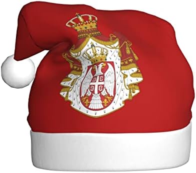 זלטאס מעיל של זרועות של סרביה חג המולד כובע למבוגרים רך נוח סנטה כובעי חג המולד לשנה חדשה חג ספקי צד