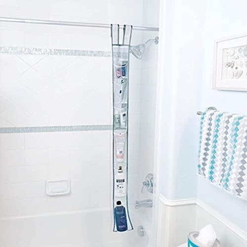 אניה מקלחת של סקייווין עם כיסים, קאדי מקלחת רשת תלויה - 2 חבילות, 60 x 6 אינץ