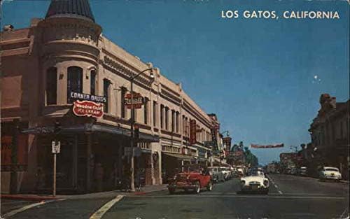 מרכז העיר לוס גאטוס לוס גאטוס, קליפורניה קליפורניה גלויה מקורית וינטג '