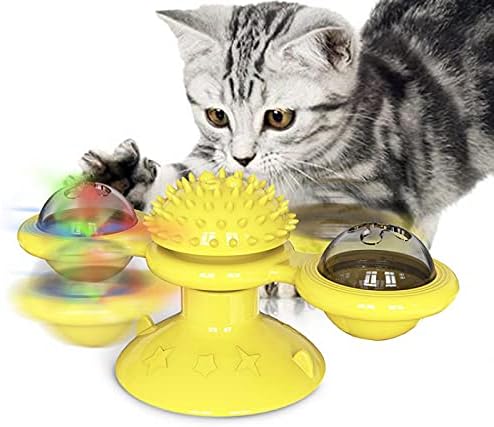 ציוד חיית מחמד של NC הופך צעצועי חתלתול טחנת רוח להקניט פטיפון חתול הכדור לחתול אימוני צחצוח שיניים