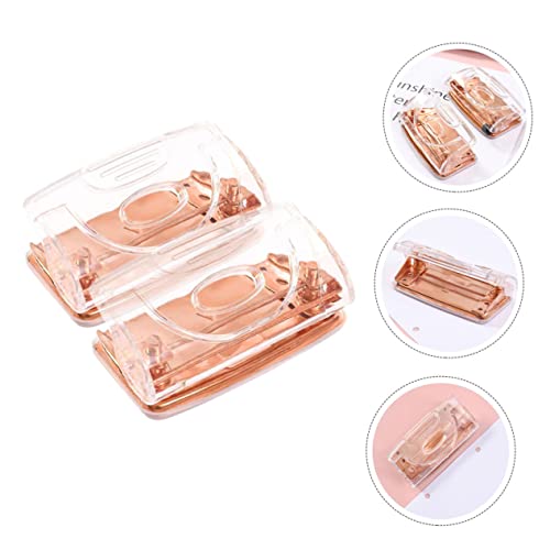 Magiclulu Hole Punch Rose Rose מהדק זהב 6 PCS ציוד משרדי סגסוגת אלומיניום חלבית