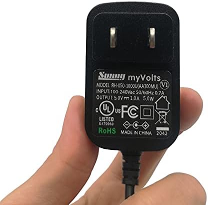 MyVolts 5V מתאם אספקת חשמל תואם/החלפה לרמקול Bluetooth D100 Creative - Plug Us