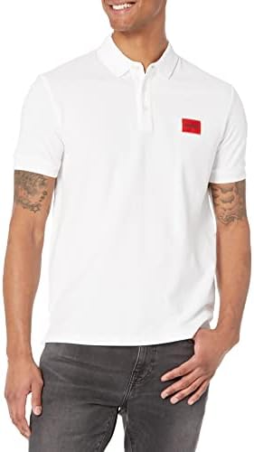 חולצת פולו ג ' רזי לוגו מרובע בגזרה דקה של הוגו לגברים