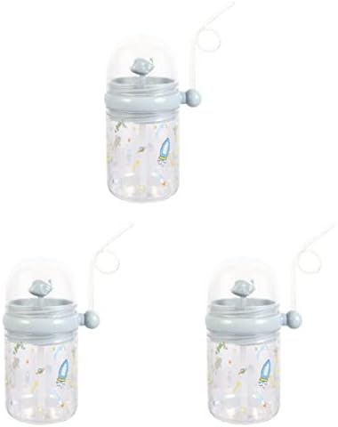 3 יחידות נייד תינוק קש נסיעות לשתות מים ילדי כחול שתיית קש תרסיס ספל כוסות שמיים כוס ילד ילדים לווייתן