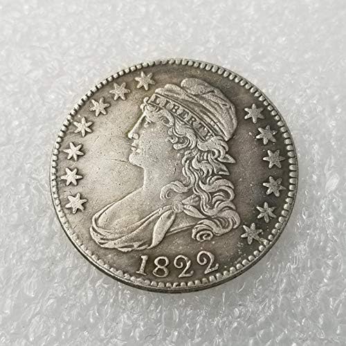 מלאכה ארצות הברית 1822 50 מטבעות מטבעות מצופות נחושת מטבע זיכרון אוסף 2coin