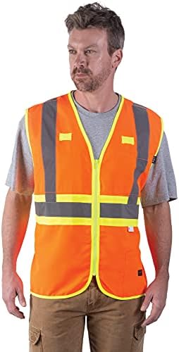 קירות Mens Hi-vis ansi II אפוד בטיחות פרימיום