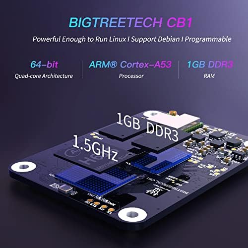 Bigtreatech CB1 V2.2 לוח בקרת ליבה, זיכרון RAM של 1 ג'יגה -בייט, 100M Ethernet + 100 מ 'WiFi, תומך ב-