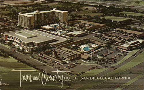מלון טאון וקאנטרי סן דייגו, קליפורניה קליפורניה CA גלויה וינטג 'מקורית