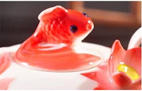 CCBUY KOI FISH 3D קרמיקה קפה קפה קומקום מובלטת חרסינה מוטלת חרסינה קומקום קרמיקה חרסינה חרסינה אספקת