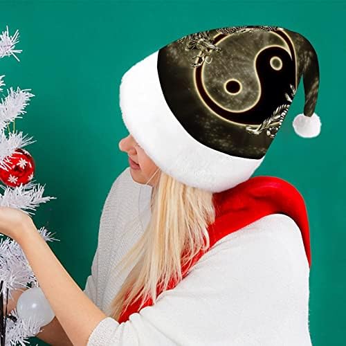 יין יאנג דרקונים נמר חג המולד כובע סנטה כובע מצחיק חג המולד כובעי חג מסיבת כובעי עבור נשים / גברים