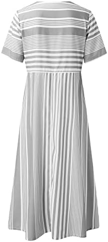 טרבין לנשים קיץ אופנה מזדמן מודפס שרוול קצר 2022 שמלת כיס O-צוואר