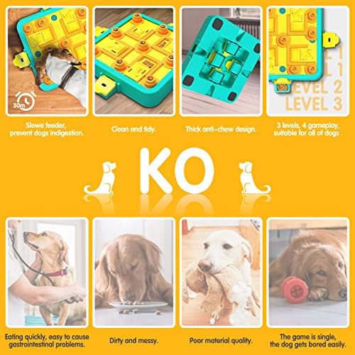 צעצועים של פאזל כלבים ifurffy, מעוררים נפשית צעצועים לאילוף IQ של כלבים, 3 בפאזל כלבים אחד לכלבים קטנים