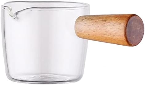 מיני גבוהה בורוסיליקט זכוכית חלב סיר עם עץ ידית מזון מיוחד מרק דייסת סיר רוטב פאן קפה חלב סירים
