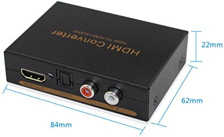 1080p HDMI Audio Extractor HDMI ל- HDMI + אופטי Toslink SPDIF + אנלוגי RCA L/R סטריאו שמיר מפצל וידאו