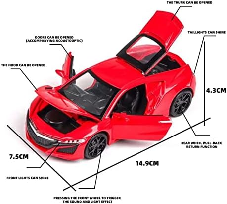 דגם מכוניות בקנה מידה למכונית ACURA NSX מכונית רכב מתכת רכבי רכב רכב רכב עם מכונית קלה וקול 1:32 פרופורציה