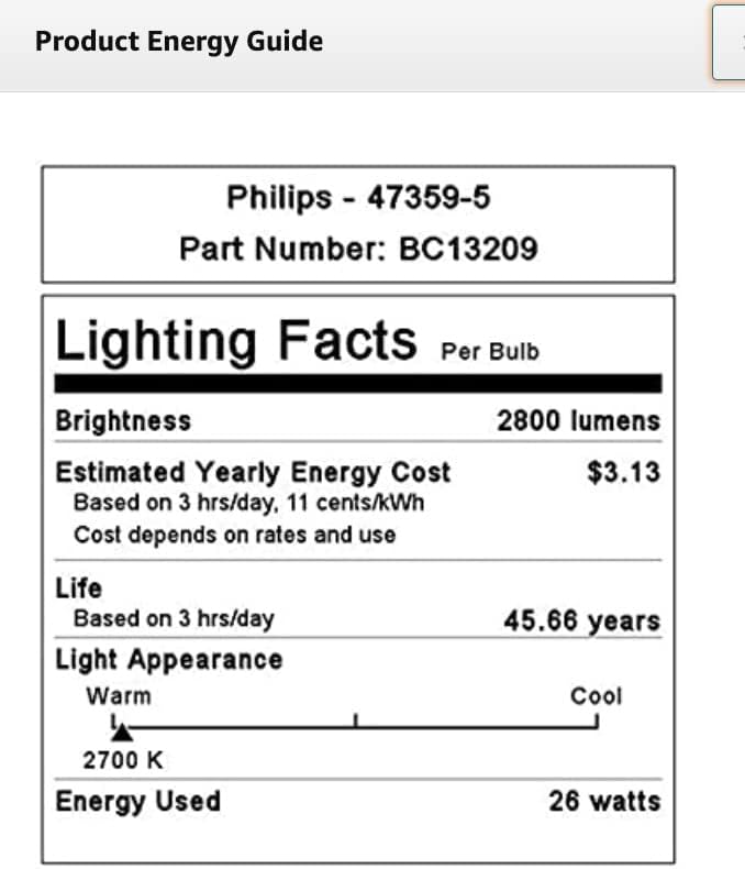 פיליפס 473595 הוביל קלח תירס אד23. 5 נורה חמה סופר-בהירה 2800 לומן כל כיווני הסתיר מנורת שיפוץ ה26 2700