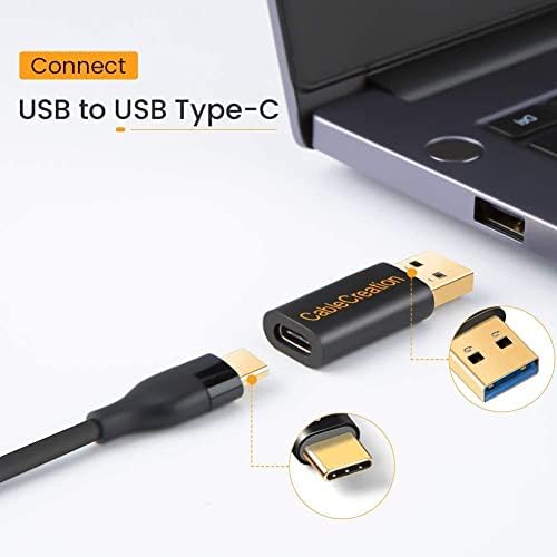 פריטי צרור -2: USB 3.1 USB C נקבה לנקבה ל- USB מתאם 5 ג'יגה-ביט לשנייה + 7-in-1 USB-C רכזת מתאם Multiport