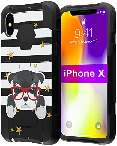 מארז iPhone X, קפסולה מקרה היברידי מיזוג כפול שכבה כפולה מארז עמדות קרב אטום הלם עבור iPhone x -