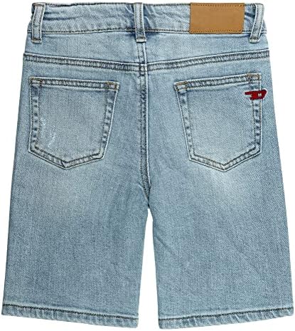 מכנסיים קצרים של ג'ינס קיץ של ילדים בנים, רצועה אלסטית רכה בתוך חצי מכנסי ג'ין