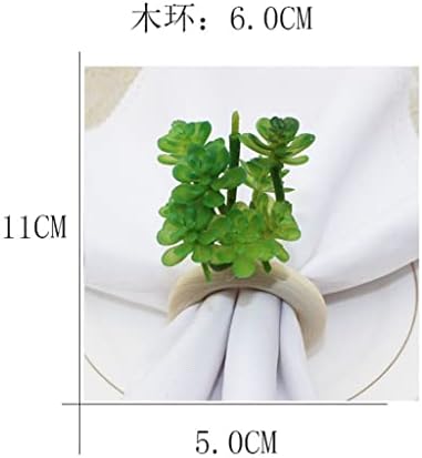 N/A 12 טבעות מפיות טבעת מפיות סימולציה של שולחן שולחן סימולציה צמחים ירוקים אבזם מפית