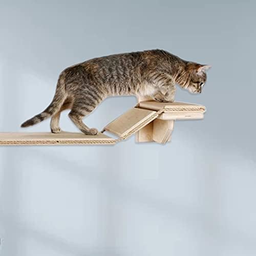 1 מ ' חתול גשר טיפוס מסגרת עץ לחיות מחמד חתול עץ בית מיטת ערסל סיסל חבל גרוד חתול ריהוט חתול צעצוע קיר