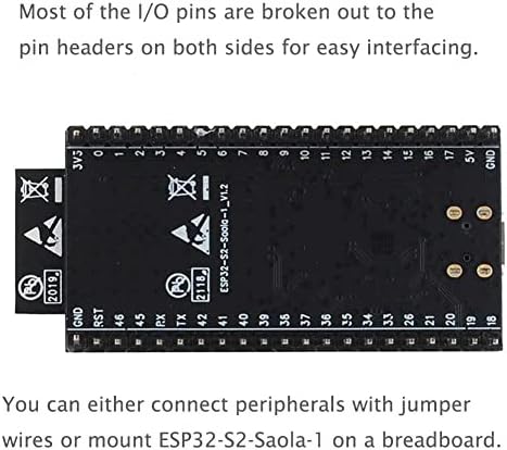 RCMALL ESP32-S2-SAOLA-1R ערכת DEV ערכת פיתוח אספרסף מבוסס WI-FI MCU ESP32-S2 WROVE