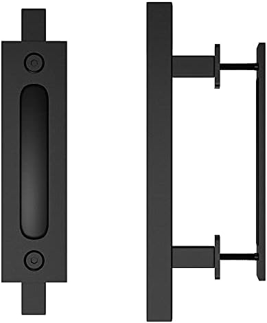 ידיות דלתות קסלי הזזה מזזה: 2 יחידות 12 חובה כבדה Q235 פחמן פחמן הזזה ידית דלת שחורה, לשערים מוסכים