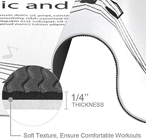 תווים מוזיקליים מופשטים צוות מזרן יוגה עבה במיוחד-תרגיל החלקה ידידותי לסביבה מחצלת כושר מחצלת אימון