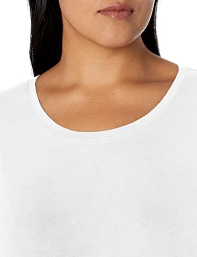 אמזון יסודות נשים קלאסי-מתאים ארוך שרוול צווארון עגול חולצה