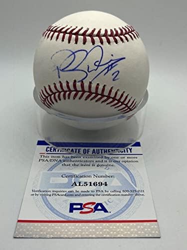 רנדי ווין ריי ריינים ענקיות חתימה על חתימה רשמית MLB בייסבול PSA DNA - כדורי בייסבול חתימה
