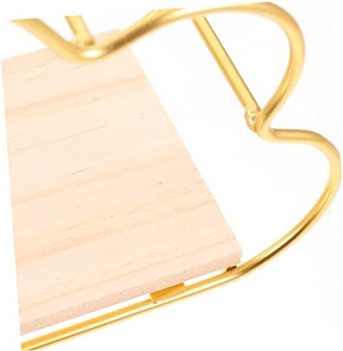 Cabilock 3PCS מגש מגש משחקים תצוגת עץ עם עץ עסיסי משרדי ציוד ביתי ציוד סגנון מיכל עציץ סיר זהב תפאורה