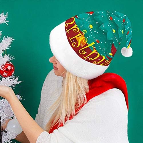 חג המולד סנטה כובע, בלינג עצי חג המולד חג המולד חג כובע למבוגרים, יוניסקס נוחות חג המולד כובעי לשנה