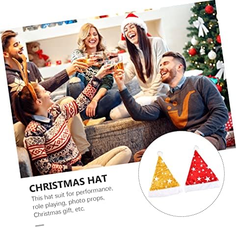 סוימיס 2 יחידות קלאוס מבוגרים כובעי קישוטי עם מפנק חג המולד מצחיק טובות ייחודי וגרם כובע סנטה כובע עבור