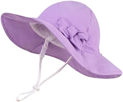 חוף שמש הגנת כובע עבור תינוק בנות מתכוונן פעוט ילדים כובע רחב ברים קיץ לשחק כובע עם רצועת סנטר