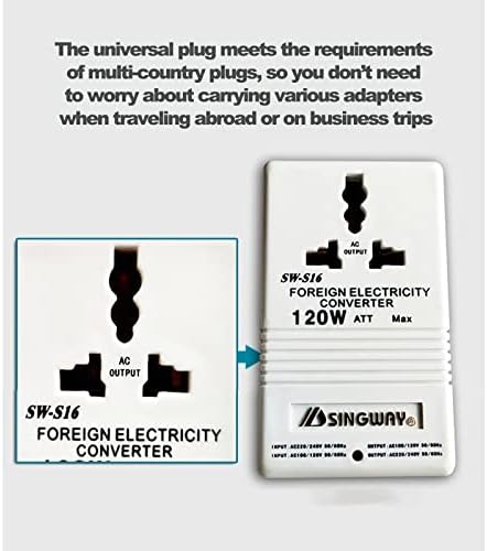 ממיר מתח, נייד 70W 110V/220V Stepup Down Towntuge Converter שנאי, לטיול במדינות זרות שונות, לבן, 70W